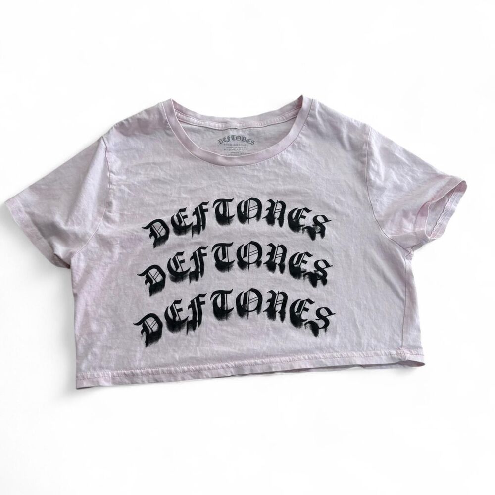 Deftones Pink Cropped Baby Tee
